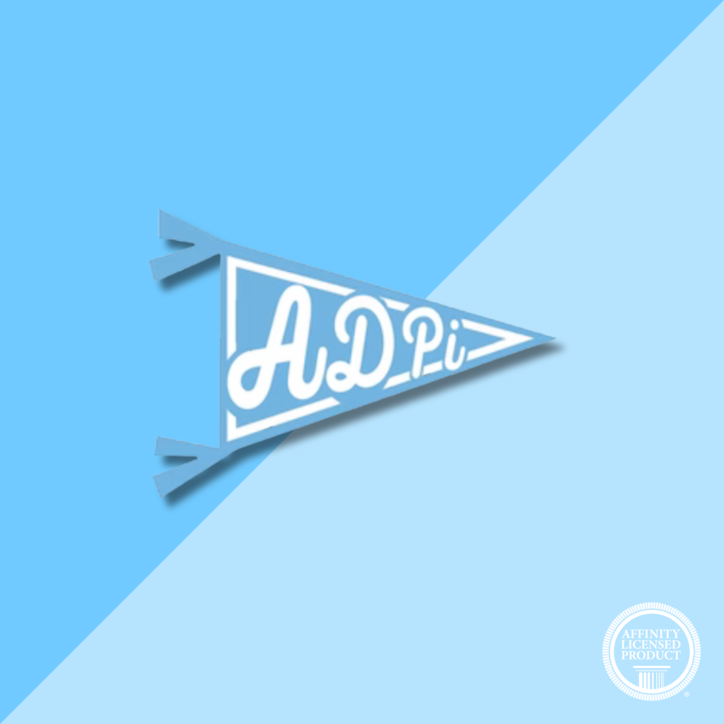 Over The Moon ALPHA DELTA PI  Pennant Decal