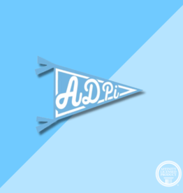 Over The Moon ALPHA DELTA PI  Pennant Decal