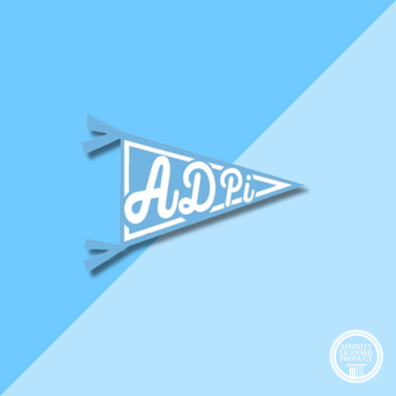 Over The Moon ALPHA DELTA PI  Pennant Decal