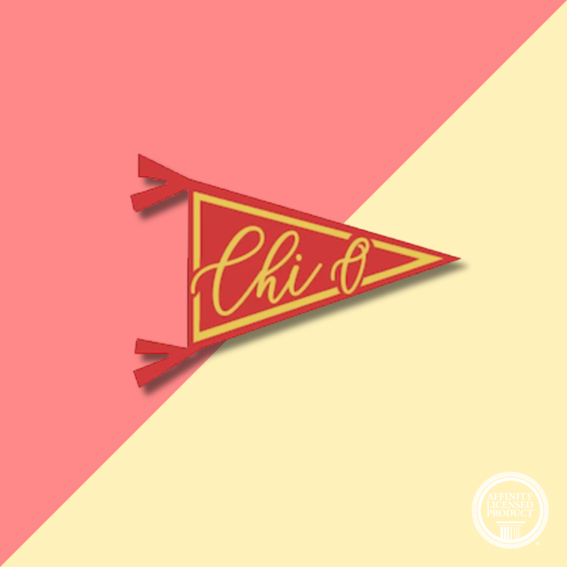 Over The Moon CHI OMEGA Pennant Decal