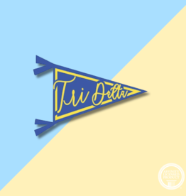 Over The Moon TRI DELTA Pennant Decal