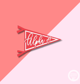 Over The Moon ALPHA O  Pennant Decal