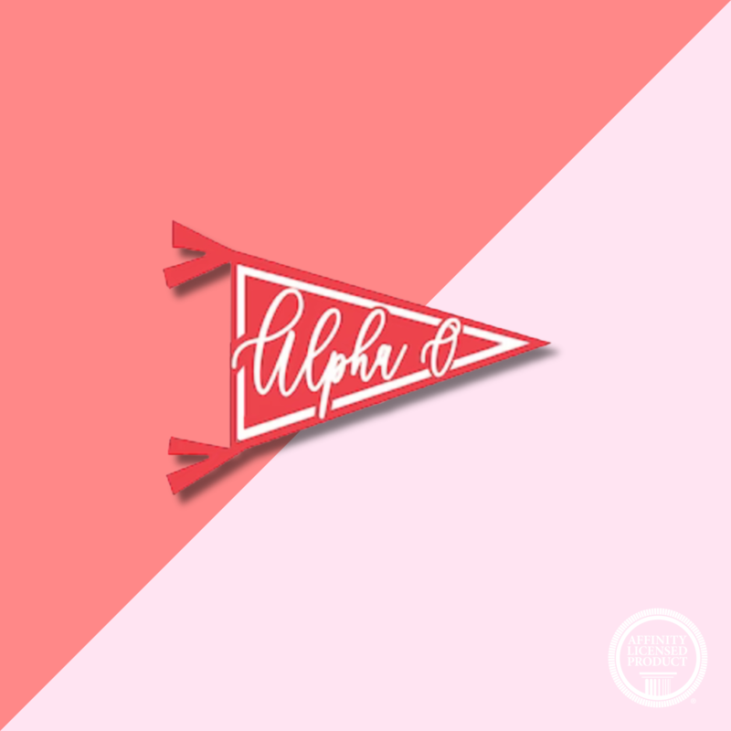 Over The Moon ALPHA O  Pennant Decal