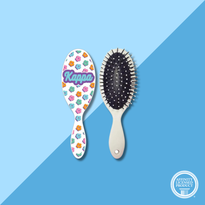 Over The Moon Floral Hairbrush Kappa Kappa Gamma