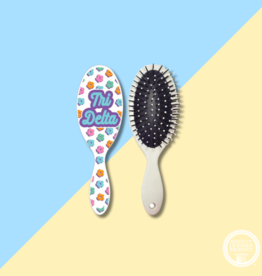 Over The Moon Floral Hairbrush Tri Delta
