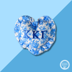 Over The Moon KKG Floral Heart Pillow
