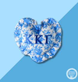 Over The Moon KKG Floral Heart Pillow