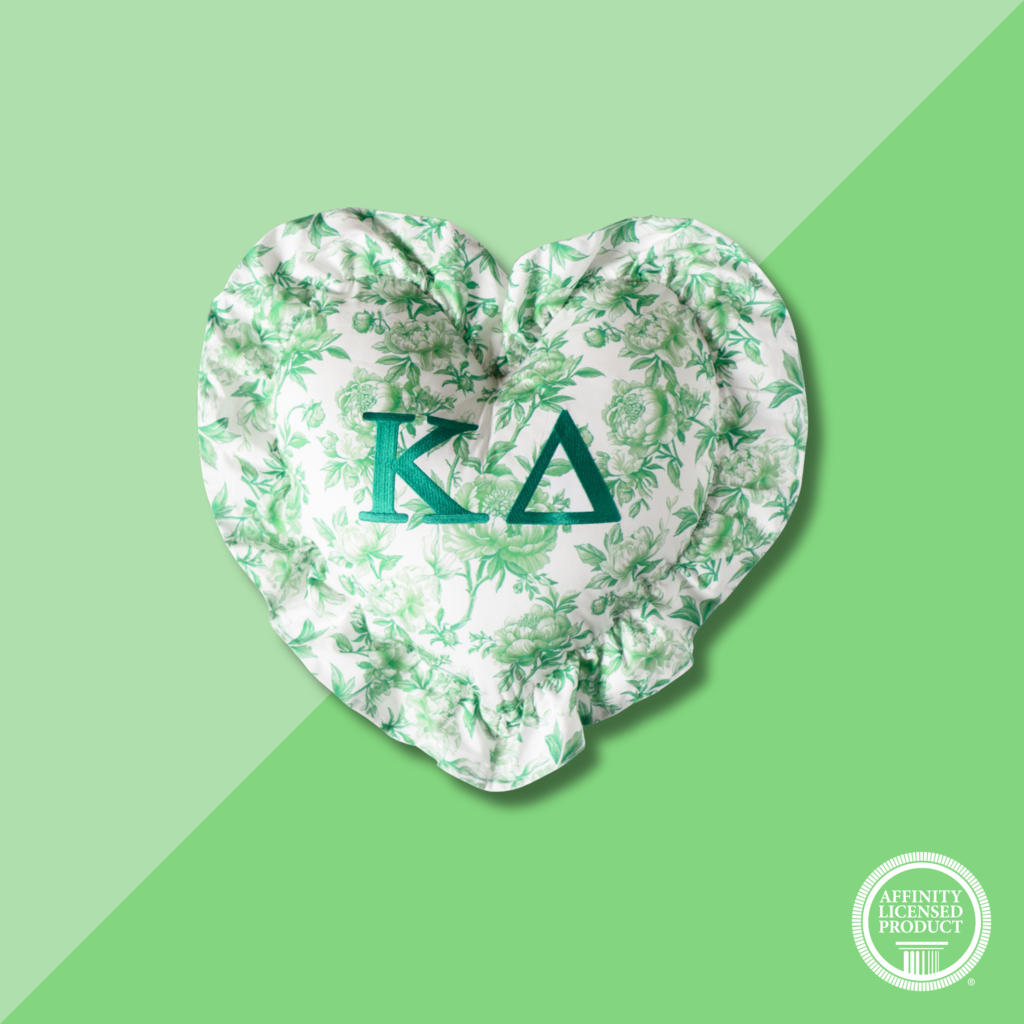 Over The Moon KD Floral Heart Pillow