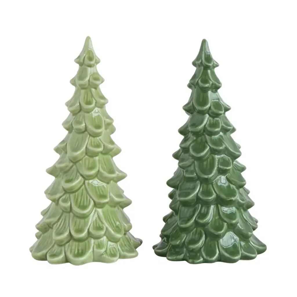 Stoneware Tree - Light Green