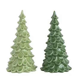 Stoneware Tree - Dark Green