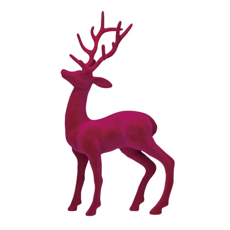 Creative Co-Op Flocked Standing Deer
