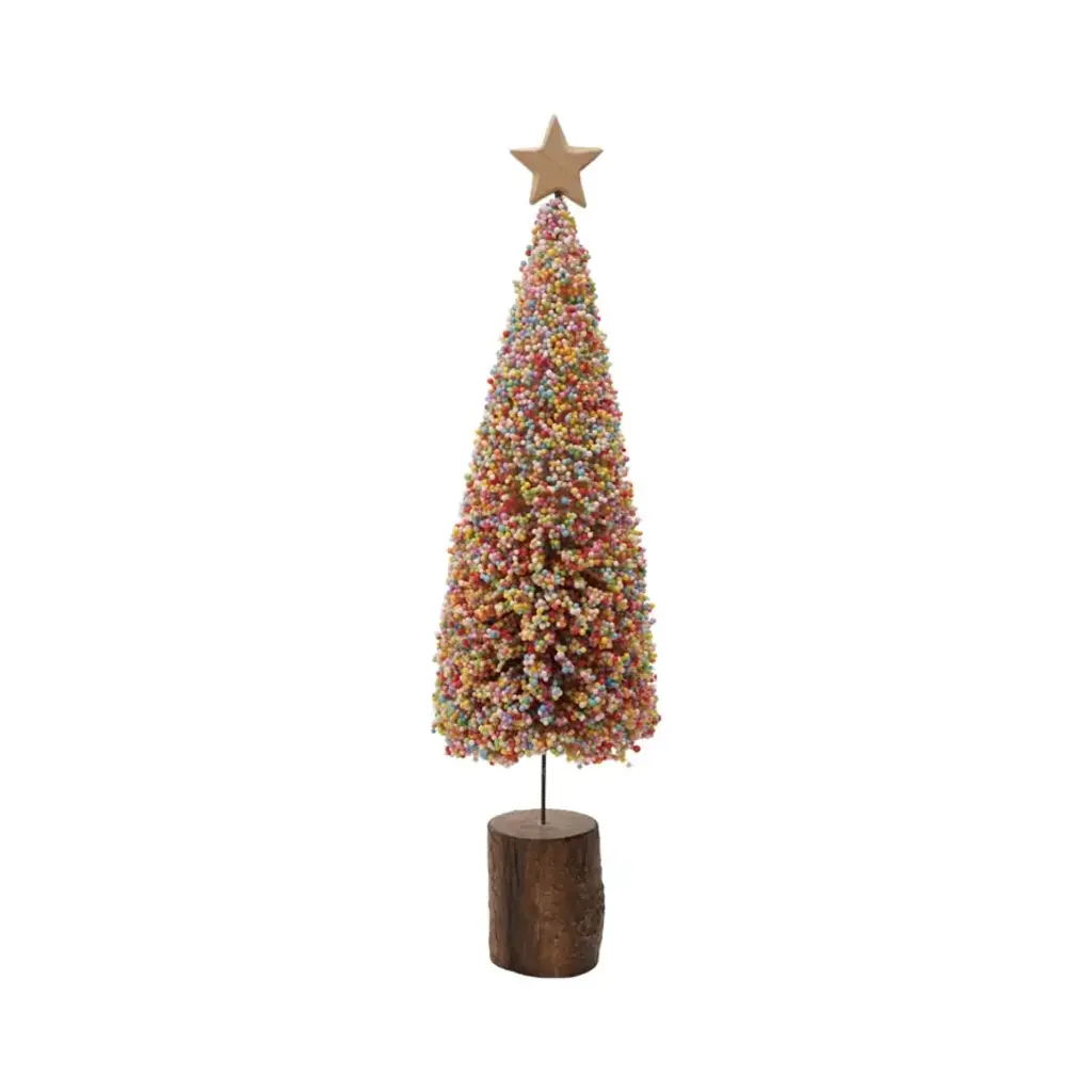 Foam & Resin Tree w/ Wood Base & Star Large