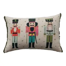 Printed Lumbar Pillow w/ Nutcrackers