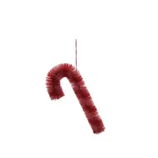 Sisal Candy Cane Ornament Pink Red