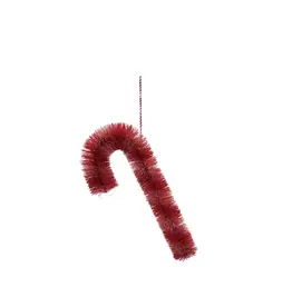 Sisal Candy Cane Ornament Pink Red