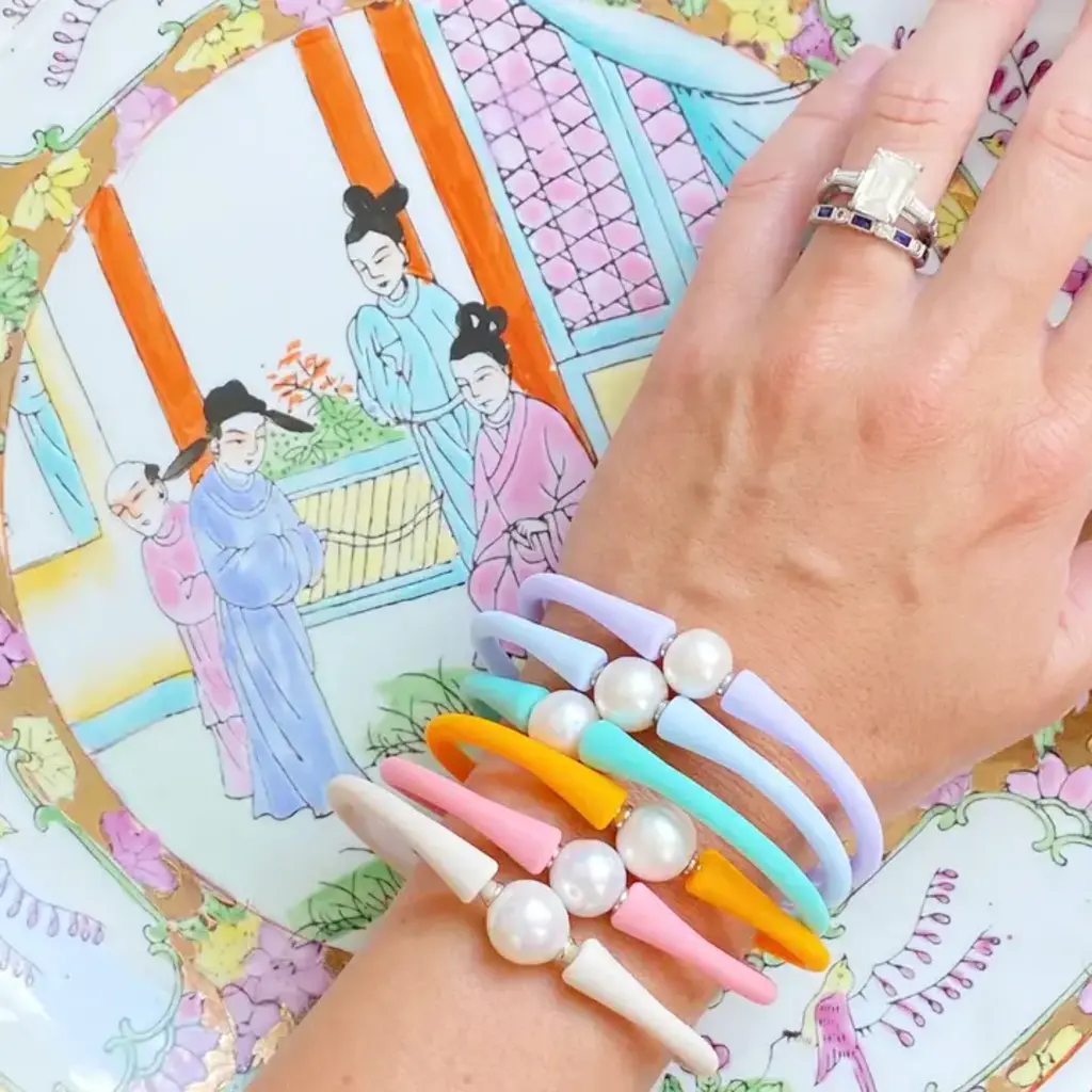 Gresham Jewelry Silicone Bracelet Charm - Freshwater Pearl