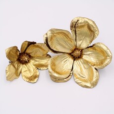6in Gold Magnolia Clip