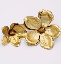 6in Gold Magnolia Clip