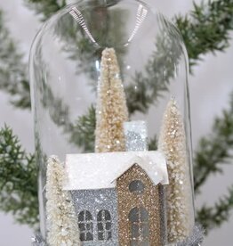Glass Cloche Ornament Houses & Trees
