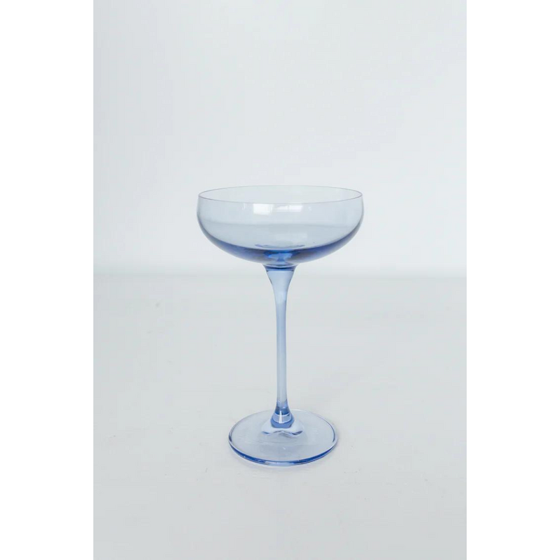 Estelle Colored Glass Cobalt Blue Champagne Coupe
