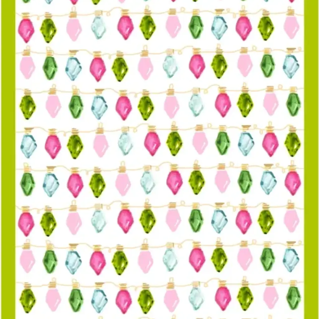 Double Sided Holiday Lights Tea Towel