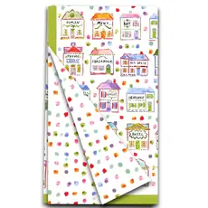 Double Sided Spice Village Tea Towel