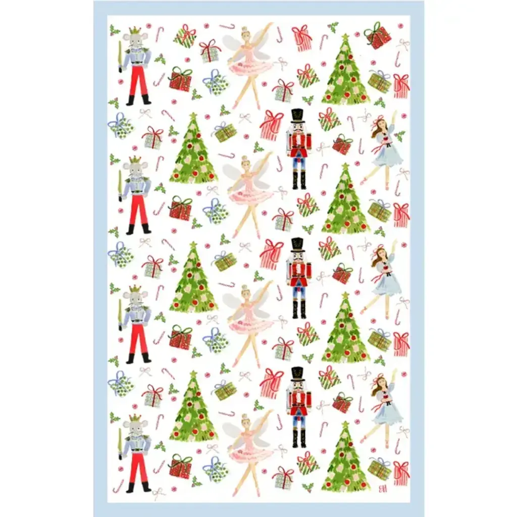 Double Sided Nutcracker Ballet Tea Towel