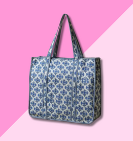 Quilted XL Mini Flower Tote Bag