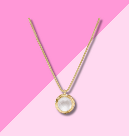 Julie Vos Rainbow Delicate Necklace - Iridescent Clear Crystal