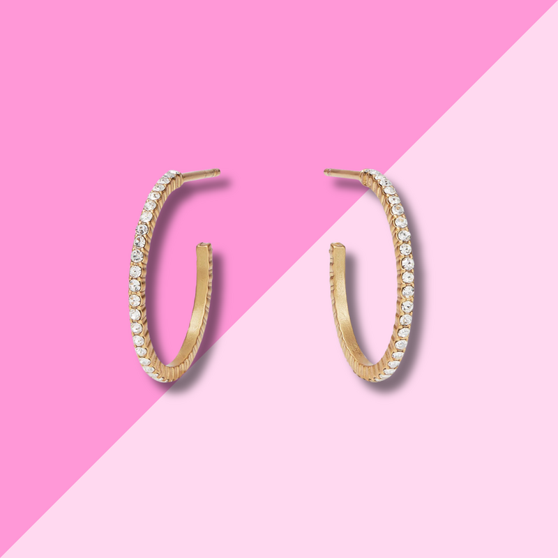 Julie Vos Windsor Hoop - Cubic Zirconia - S