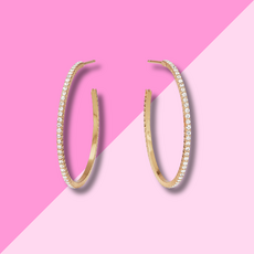 Julie Vos Windsor Hoop - Cubic Zirconia - M