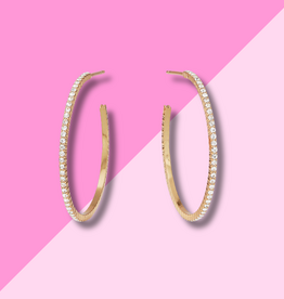 Julie Vos Windsor Hoop - Cubic Zirconia - M