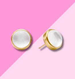 Julie Vos Solara Stone Stud - Iridescent Clear Crystal