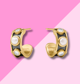 Julie Vos Tribeca Hoop - Pearl - XS