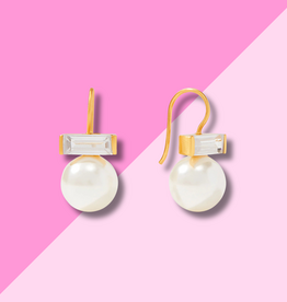 Julie Vos Charlotte Earring - CZ/Pearl