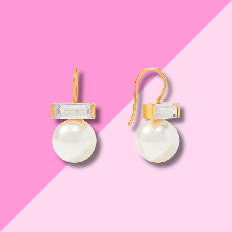Julie Vos Charlotte Earring - CZ/Pearl