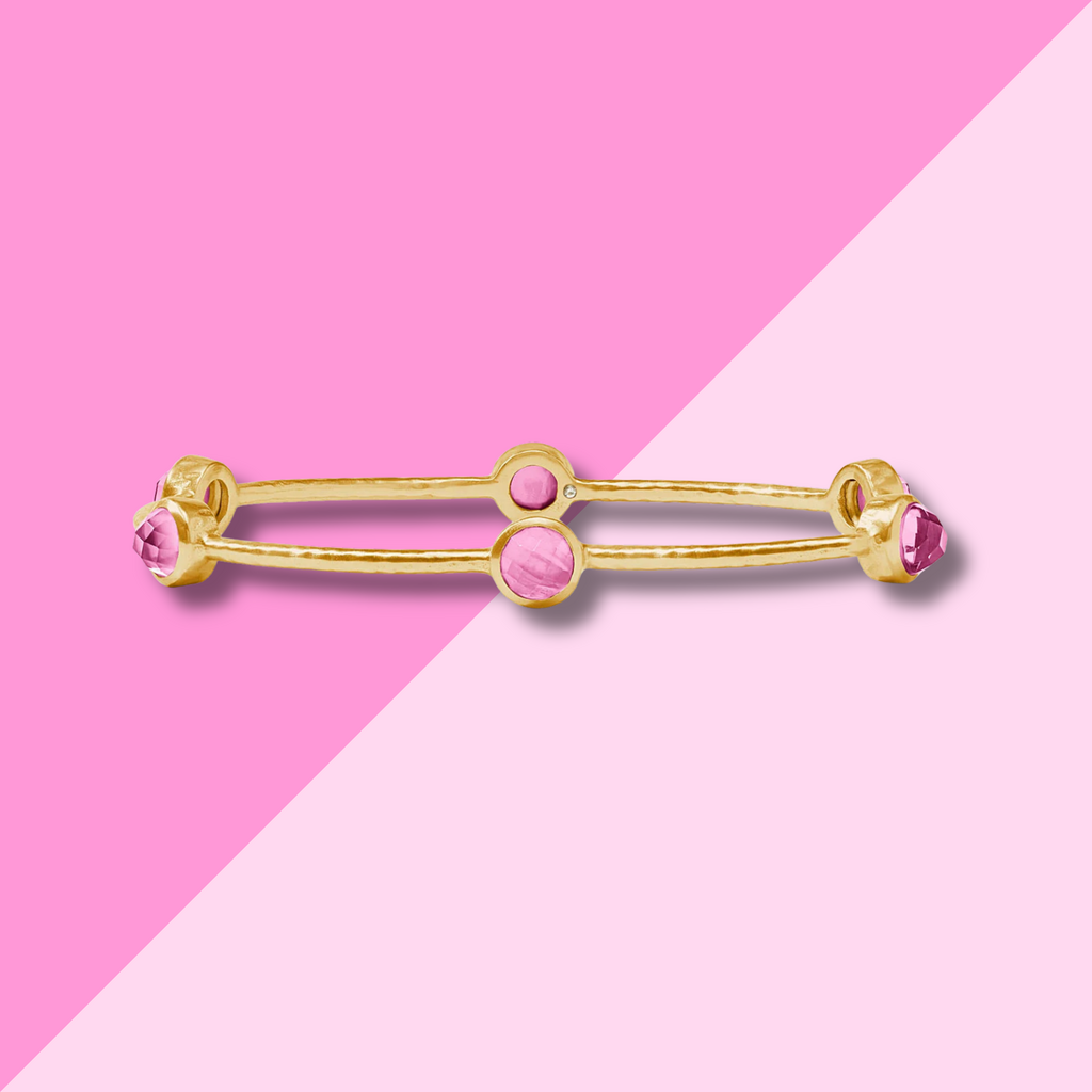 Julie Vos Milano Luxe Bangle - Tourmaline Pink - M