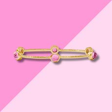 Julie Vos Milano Luxe Bangle - Tourmaline Pink - M
