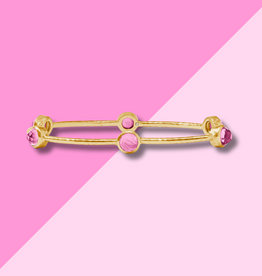 Julie Vos Milano Luxe Bangle - Tourmaline Pink - M