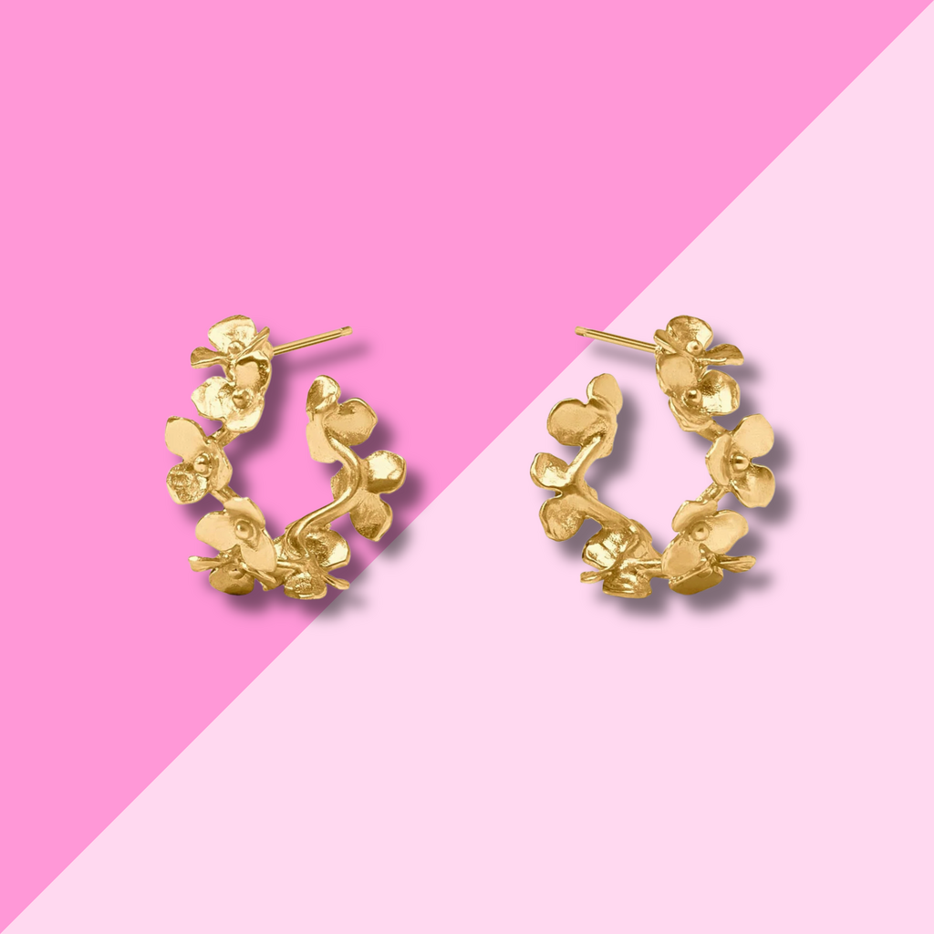 Julie Vos Bloom Hoop - Gold - S