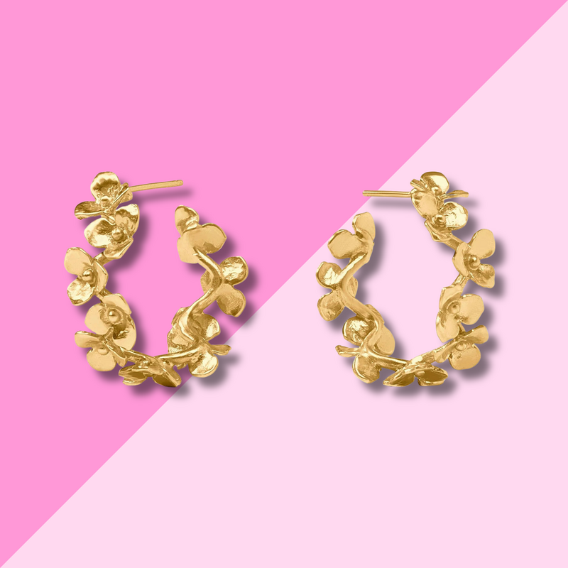 Julie Vos Bloom Hoop - Gold - M