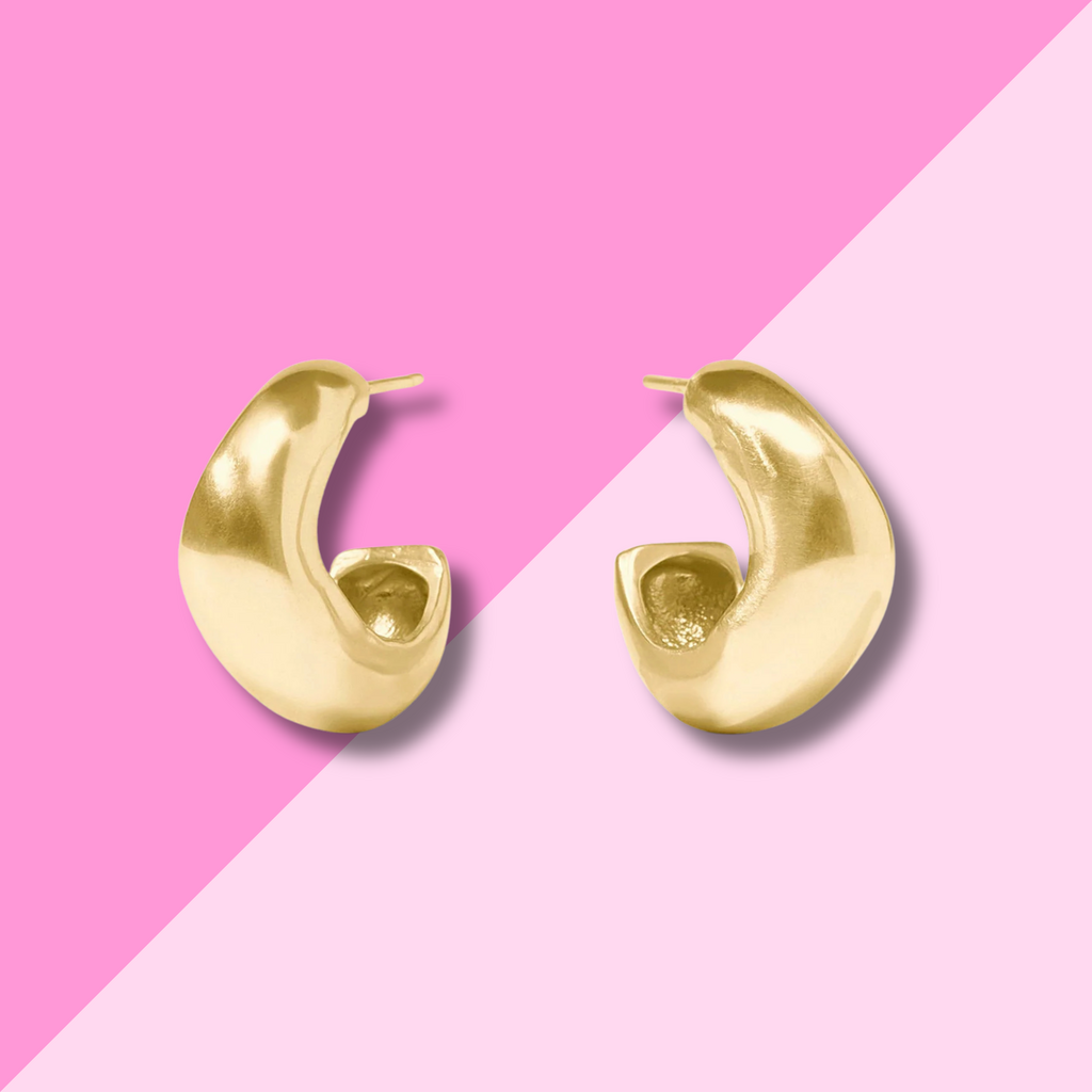 Julie Vos Wave Hoop - Gold - S