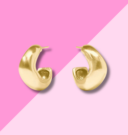 Julie Vos Wave Hoop - Gold - S