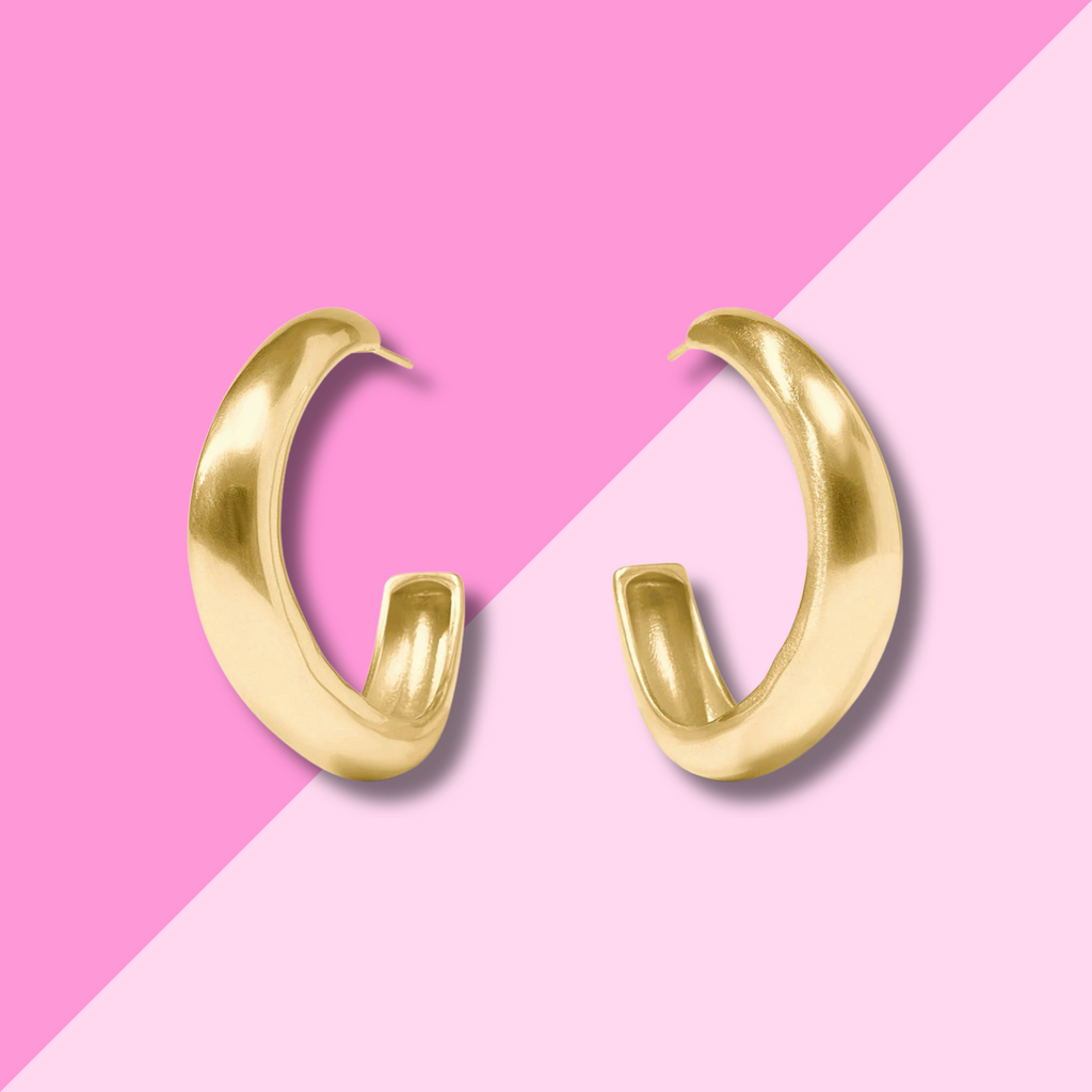 Julie Vos Wave Hoop - Gold - M