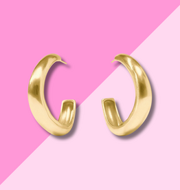 Julie Vos Wave Hoop - Gold - M