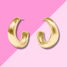 Julie Vos Wave Hoop - Gold - L