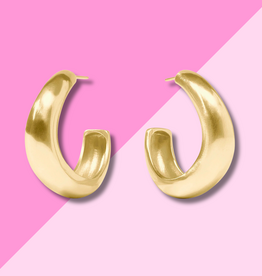 Julie Vos Wave Hoop - Gold - L