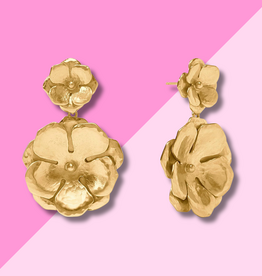 Julie Vos Bloom Statement Earring - Gold
