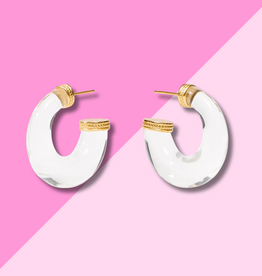 Julie Vos Madison Statement Hoop - Clear Acrylic - M