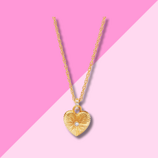 Julie Vos Esme Heart Solitaire Necklace - Gold